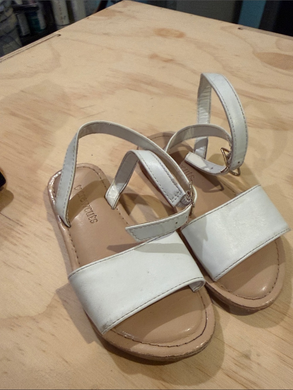 Crewcuts White Girls' Strap Sandals